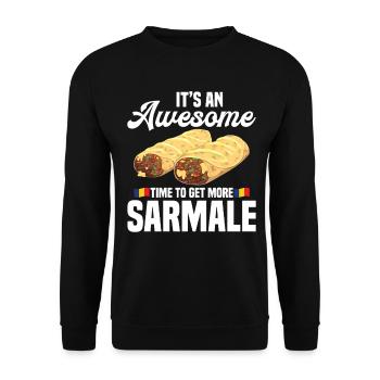 Cuisine Sarmale Plat gastronomique Snack serbe - Sweat-shirt Unisexe - noir - Devant - Alina (178cm) & Michal (187cm)