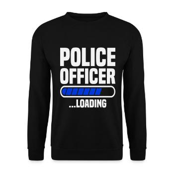  Police Officer loading Police School Grad Police - Unisex Sweatshirt - black - Front - Alina (178cm) & Michal (187cm)