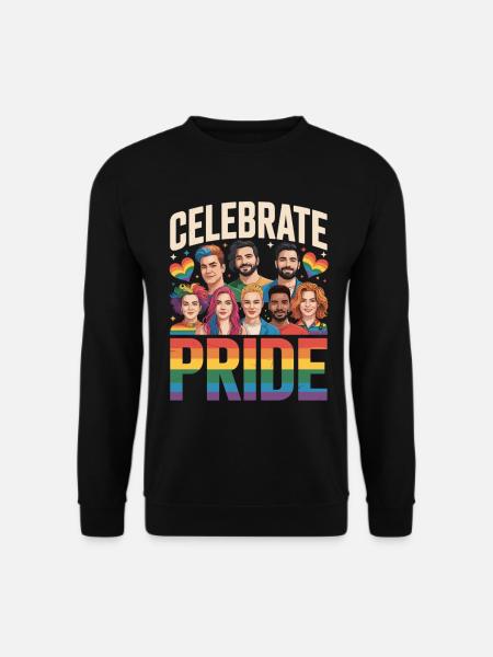 Celebrate Pride LGBTQ Rainbow - Unisex Sweatshirt - black