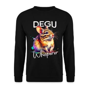 Degu Flüsterer - Unisex Pullover - Schwarz - Vorne - Alina (178cm) & Michal (187cm)