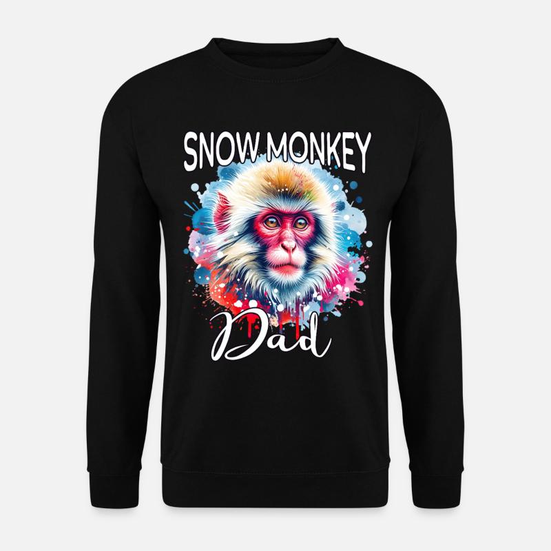 Schneeaffe Papa - Unisex Pullover - Schwarz