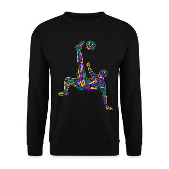 Soccer Colorful Soccer Players Kids Soccer Players - Unisex Sweatshirt - black - Front - Alina (178cm) & Michal (187cm)