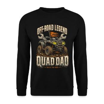 ATV Quad Conduite Quad Riders Quad Papa - Sweat-shirt Unisexe - noir - Devant - Alina (178cm) & Michal (187cm)