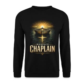 Aumônier, clerc, pasteur, prêtre en hospice - Sweat-shirt Unisexe - noir - Devant - Alina (178cm) & Michal (187cm)