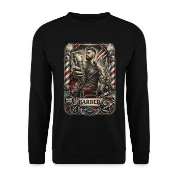 Barber Barbier - Unisex Pullover - Schwarz - Vorne - Alina (178cm) & Michal (187cm)