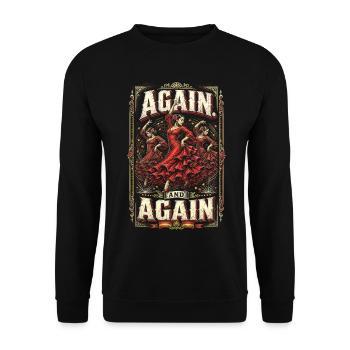 Flamenco Again And Again - Unisex Sweatshirt - black - Front - Alina (178cm) & Michal (187cm)