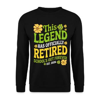 teacher Retirement Gifts for Teachers Retirement - Unisex Sweatshirt - black - Front - Alina (178cm) & Michal (187cm)