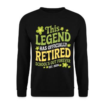 teacher Retirement Gifts for Teachers Retirement - Unisex Sweatshirt - black - Front - Alina (178cm) & Michal (187cm)