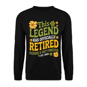 teacher Retirement Gifts for Teachers Retirement - Unisex Sweatshirt - black - Front - Alina (178cm) & Michal (187cm)