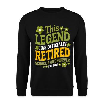 teacher Retirement Gifts for Teachers Retirement - Unisex Sweatshirt - black - Front - Alina (178cm) & Michal (187cm)