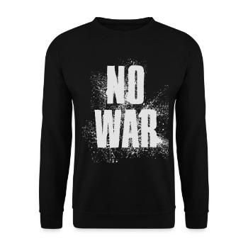 PAS DE GUERRE – Déclaration pour la paix contre la guerre - Sweat-shirt Unisexe - noir - Devant - Alina (178cm) & Michal (187cm)