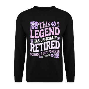 teacher Retirement Gifts for Teachers Retirement - Unisex Sweatshirt - black - Front - Alina (178cm) & Michal (187cm)