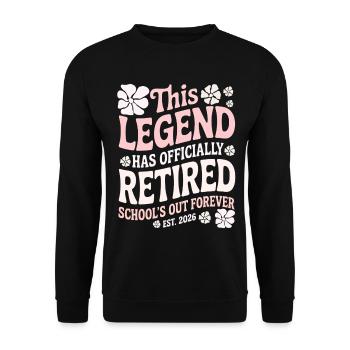 teacher Retirement Gifts for Teachers Retirement - Unisex Sweatshirt - black - Front - Alina (178cm) & Michal (187cm)