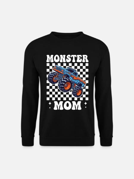 Monster Truck Mama im Checkered Stil - Unisex Pullover - Schwarz
