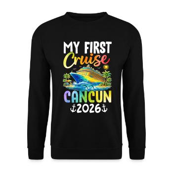 Ma première croisière Cancún 2026 - Sweat-shirt Unisexe - noir - Devant - Alina (178cm) & Michal (187cm)