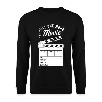 Just one more Movie Filmklappe für Cineasten - Unisex Pullover - Schwarz - Vorne - Alina (178cm) & Michal (187cm)