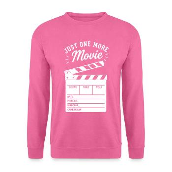 Just one more Movie Filmklappe für Cineasten - Unisex Pullover - Pink - Vorne