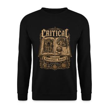 Roleplay Critical Dice Shirt - Unisex Sweatshirt - black - Front - Alina (178cm) & Michal (187cm)