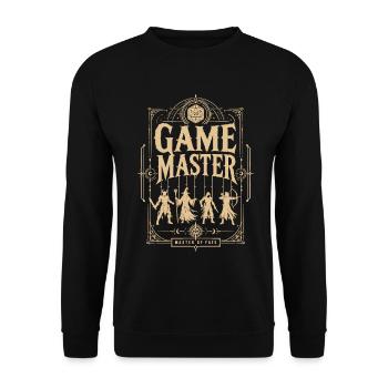 Game Master Spielleiter Würfel Shirt - Unisex Pullover - Schwarz - Vorne - Alina (178cm) & Michal (187cm)