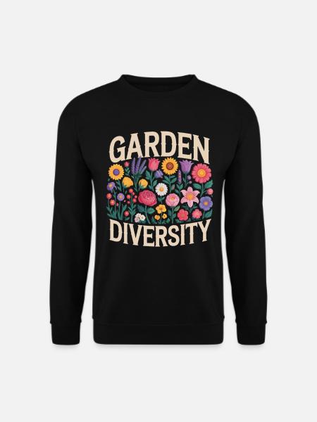 Jardin Diversité Florale - Sweat-shirt Unisexe - noir