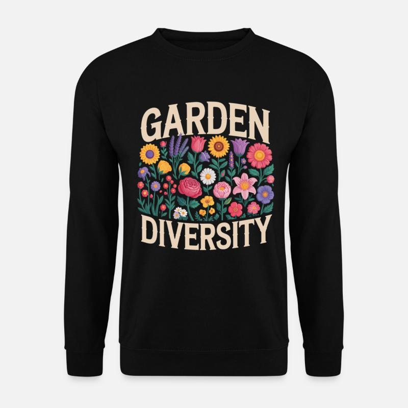 Jardin Diversité Florale - Sweat-shirt Unisexe - noir