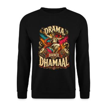 Bollywood Drama Dance Dhamaal - Unisex Sweatshirt - black - Front - Alina (178cm) & Michal (187cm)