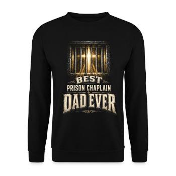 Aumônier, clerc, pasteur, meilleur aumônier de prison, papa. - Sweat-shirt Unisexe - noir - Devant - Alina (178cm) & Michal (187cm)