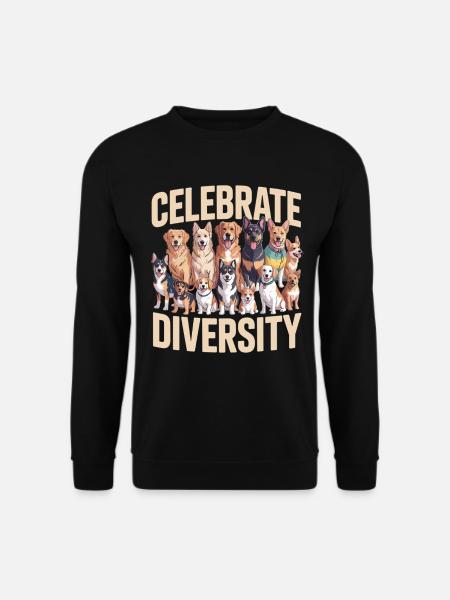 Celebrate Dog Diversity Hunde - Unisex Pullover - Schwarz