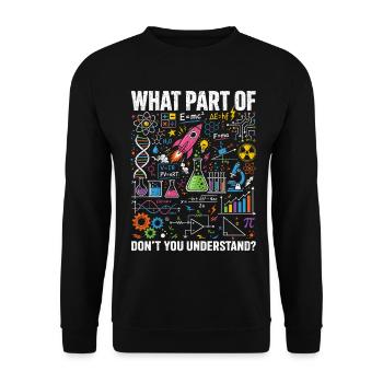 Physics Math Science Saying Shirt - Unisex Sweatshirt - black - Front - Alina (178cm) & Michal (187cm)
