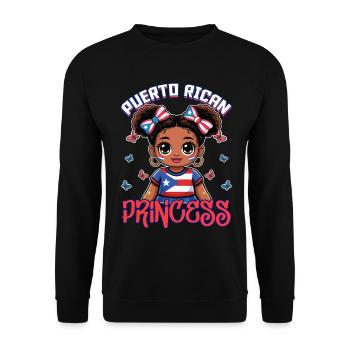 Puerto Rican Princess Puerto Rico - Unisex Sweatshirt - black - Front - Alina (178cm) & Michal (187cm)