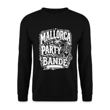 Mallorca Party Bande - Unisex Pullover - Schwarz - Vorne - Alina (178cm) & Michal (187cm)