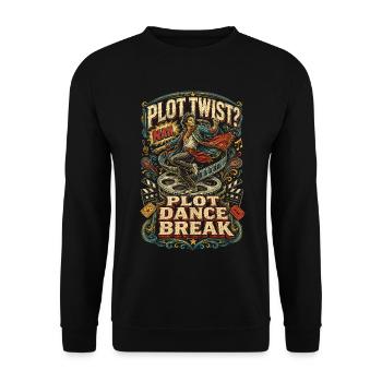 Bollywood Plot Dance Break - Unisex Pullover - Schwarz - Vorne - Alina (178cm) & Michal (187cm)