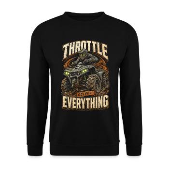 ATV Quad Biking Quad Quad Riders - Unisex Sweatshirt - black - Front - Alina (178cm) & Michal (187cm)