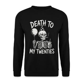 30th Birthday 30s 30th I am now 30 years old - Unisex Sweatshirt - black - Front - Alina (178cm) & Michal (187cm)