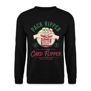Pack Ripper Card Flipper Rare Find Collectible - Unisex Sweatshirt - black - Front - Alina (178cm) & Michal (187cm)