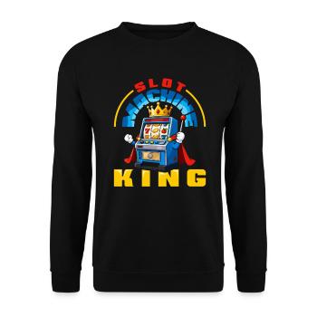 Slots King Casino Gambling Jackpot - Unisex Sweatshirt - black - Front - Alina (178cm) & Michal (187cm)