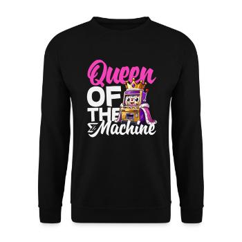 Queen of Slots Casino Jackpot Vegas - Unisex Sweatshirt - black - Front - Alina (178cm) & Michal (187cm)