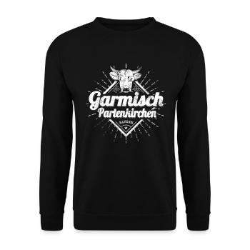 Garmisch Partenkirchen in Bayern Deutschland - Unisex Pullover - Schwarz - Vorne - Alina (178cm) & Michal (187cm)