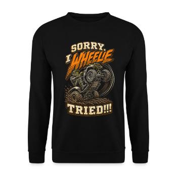 ATV Quad Biking Quad Quad Riders - Unisex Sweatshirt - black - Front - Alina (178cm) & Michal (187cm)