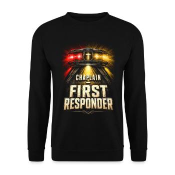 Chapelain, Clerc, Pasté, Chapelain, Premier Intervenant - Sweat-shirt Unisexe - noir - Devant - Alina (178cm) & Michal (187cm)