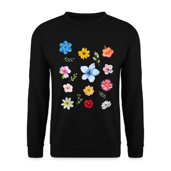 Spring is Coming - Unisex Sweatshirt - black - Front - Alina (178cm) & Michal (187cm)