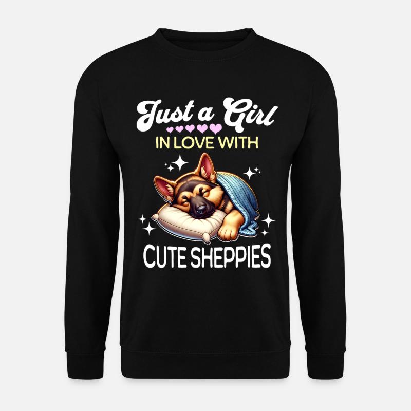 German Shepherd Girl - Unisex Sweatshirt - black