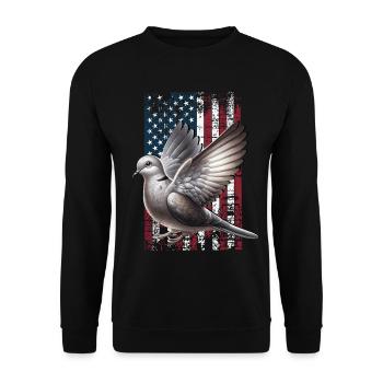 Diamond Dove US Diamanttaube - Unisex Pullover - Schwarz - Vorne - Alina (178cm) & Michal (187cm)