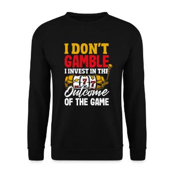 Funny Gambler Gambling Casino Slot Machine - Unisex Sweatshirt - black - Front - Alina (178cm) & Michal (187cm)