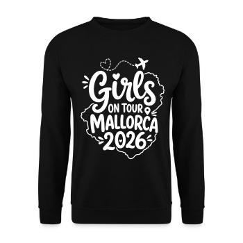 Malle 2026 Filles en tournée Majorque 2026 - Sweat-shirt Unisexe - noir - Devant - Alina (178cm) & Michal (187cm)