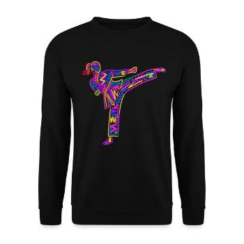 Karaté Fille Artiste Martiale Colorée Fille Taekwondo - Sweat-shirt Unisexe - noir - Devant - Alina (178cm) & Michal (187cm)