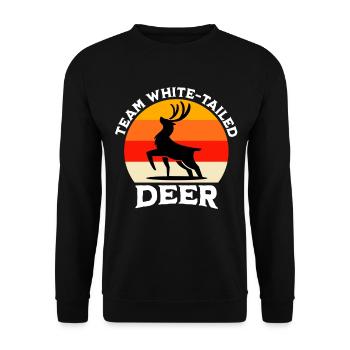 Équipe Cerf de Queue Blanche - Sweat-shirt Unisexe - noir - Devant - Alina (178cm) & Michal (187cm)