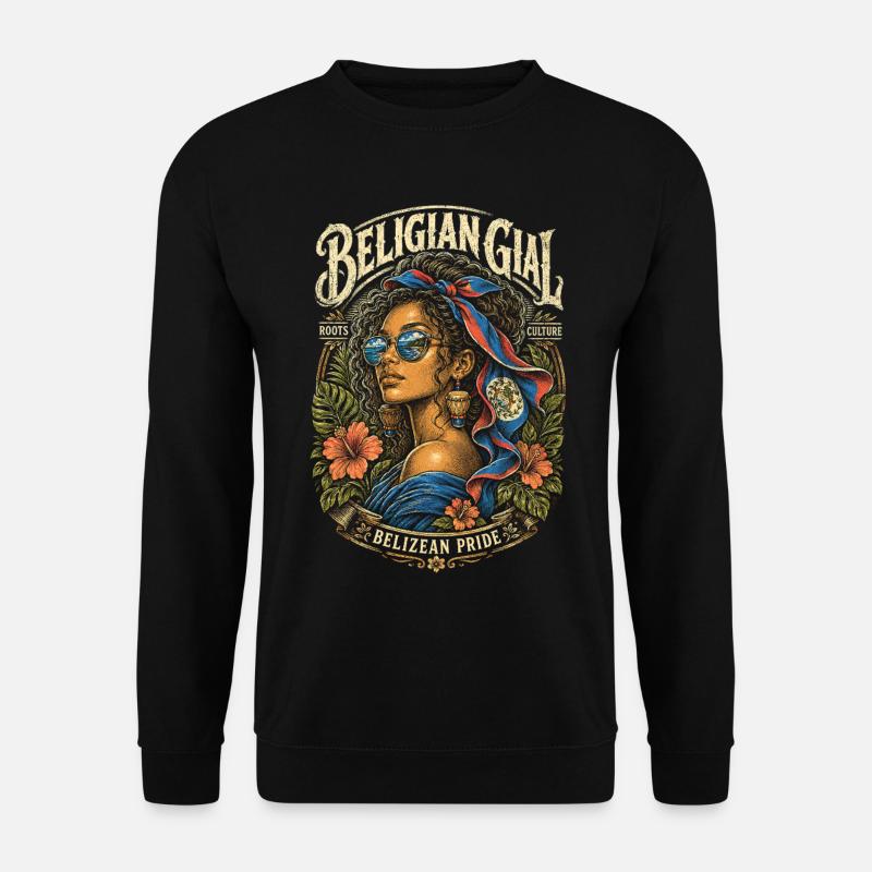 Belize Belizean Root Beligian Gial - Unisex Sweatshirt - black