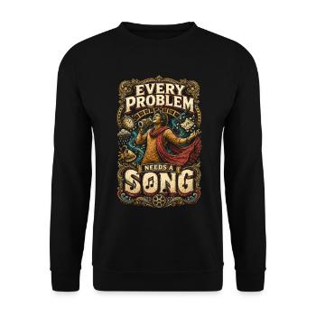 Bollywood Every Problem Needs A Song - Unisex Sweatshirt - black - Front - Alina (178cm) & Michal (187cm)