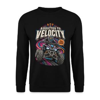 ATV Quad Biking Quad Quad Riders - Unisex Sweatshirt - black - Front - Alina (178cm) & Michal (187cm)